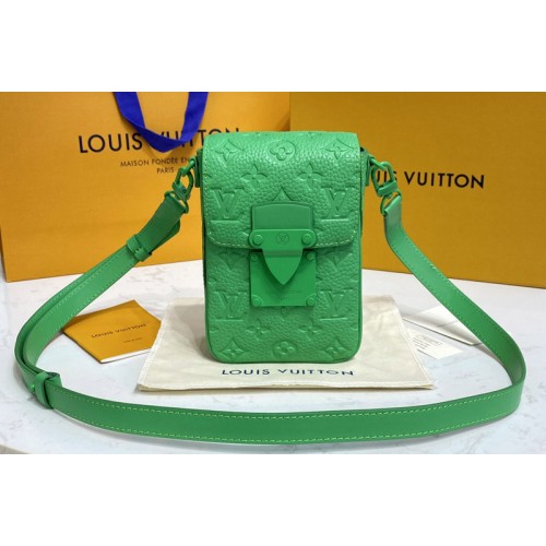 Louis Vuitton M81525 S-Lock Vertical wearable wallet in Green Taurillon Monogram leather