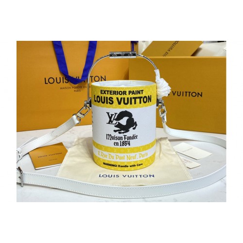 Louis Vuitton M81593 Paint Can Bag in Yellow Coated canvas and cowhide leather