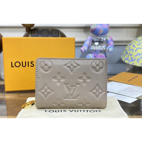 Louis Vuitton M81599 Lou Coussin wallet in Beige Monogram-embossed lambskin
