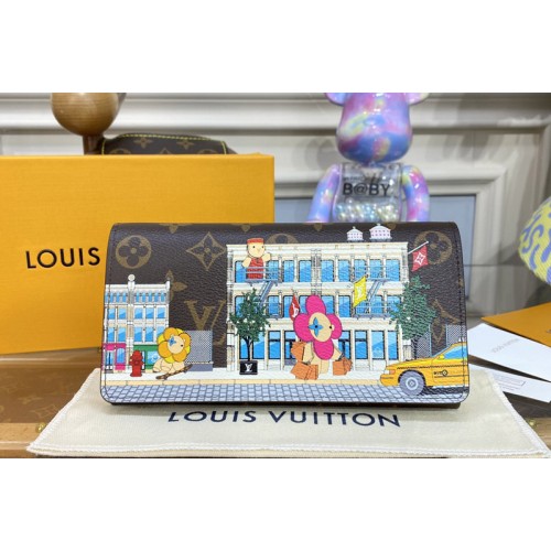 Louis Vuitton M81608 Sarah wallet in Monogram coated canvas With Yellow