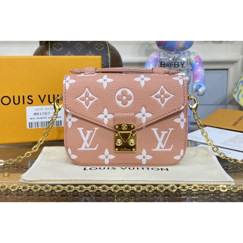 Louis Vuitton M81389 Micro Metis bag in Pink Cream Monogram Empreinte leather