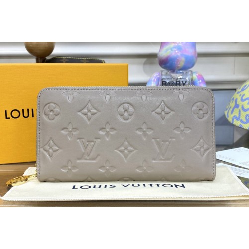 Louis Vuitton M81511 Zippy Wallet in Brown Monogram-embossed lambskin