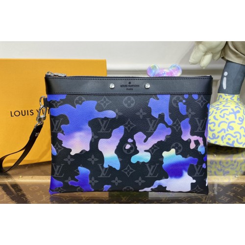 Louis Vuitton M81848 To-Go pouch in Sunrise Monogram Eclipse coated canvas