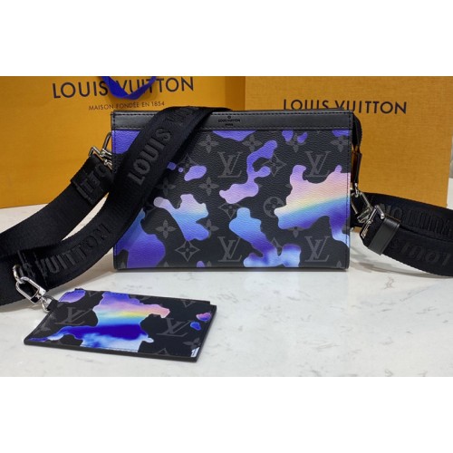 Louis Vuitton M81753 Gaston wearable wallet in Sunrise Monogram Eclipse coated canvas