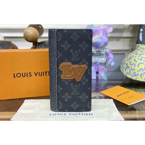 Louis Vuitton M81807 Brazza Wallet in Dark Green Monogram coated canvas