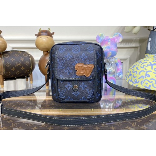 Louis Vuitton M81854 Christopher Wearable Wallet in Blue Monogram coated canvas