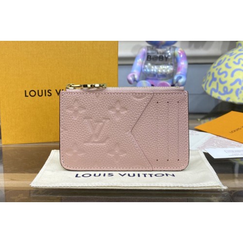 Louis Vuitton M82044 Romy card holder in Pink Monogram Empreinte embossed leather