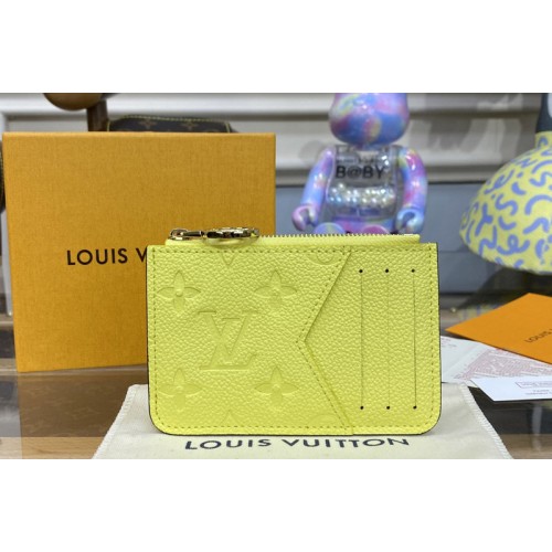 Louis Vuitton M82044 Romy card holder in Yellow Monogram Empreinte embossed leather
