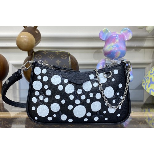 Louis Vuitton M81908 LVxYK Easy Pouch in Black and white Embossed grained Monogram Empreinte cowhide leather with Infinity Do