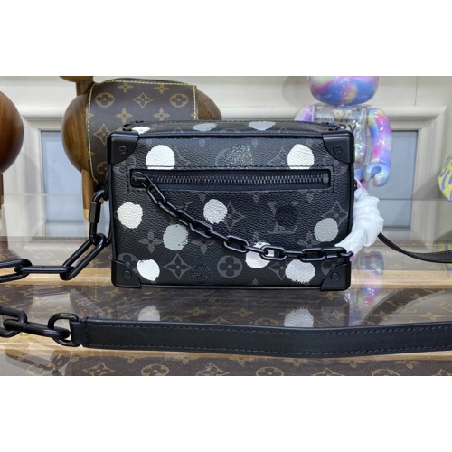 Louis Vuitton M81936 x YK Mini Soft Trunk Bag in Monogram Eclipse coated canvas with 3D Painted Dots print