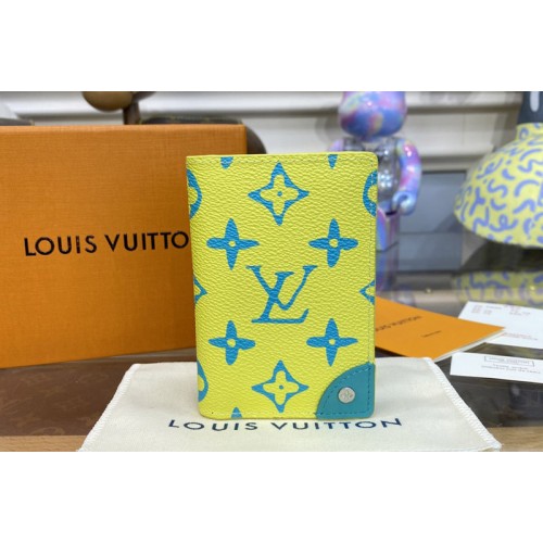 Louis Vuitton M82034 Pocket Organizer Wallet in Lime Monogram Playground coated canvas