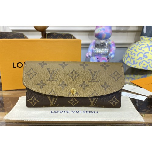 Louis Vuitton M82157 Emilie Wallet in Monogram and Monogram Reverse coated canvas