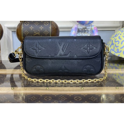 Louis Vuitton M82154 Wallet on Chain Ivy Bag in Black Monogram Empreinte leather