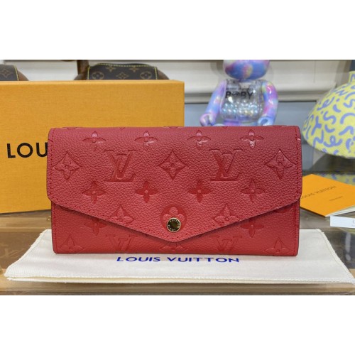 Louis Vuitton M82257 Sarah wallet in White Monogram Empreinte embossed supple grained cowhide leather