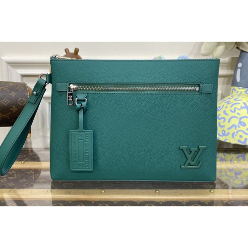 Louis Vuitton M82271 Takeoff Pouch In Green Cowhide leather