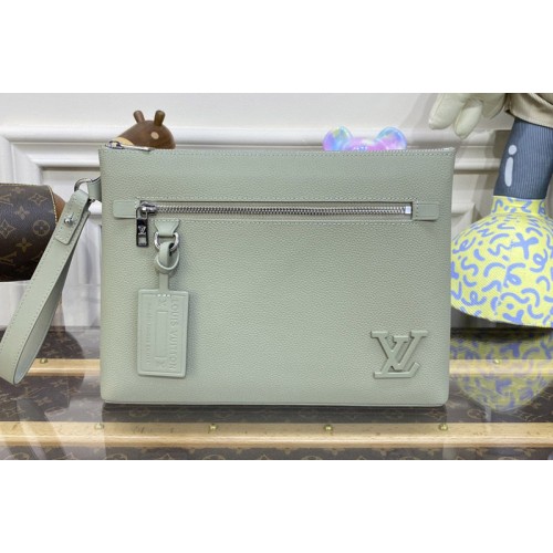 Louis Vuitton M82271 Takeoff Pouch In Grey Cowhide leather