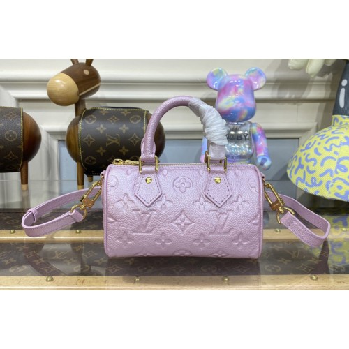 Louis Vuitton M82342 Nano Speedy bag in Wisteria Monogram Empreinte leather