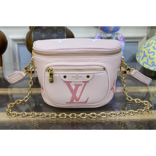 Louis Vuitton M82347 Mini Bumbag bag in Pink Monogram Empreinte Leather