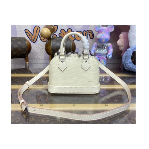 Louis Vuitton M82411 Nano Alma bag in Quartz White Epi grained cowhide leather Louis Vuitton M82411 Nano Alma bag in Quartz White Epi grained cowhide leather