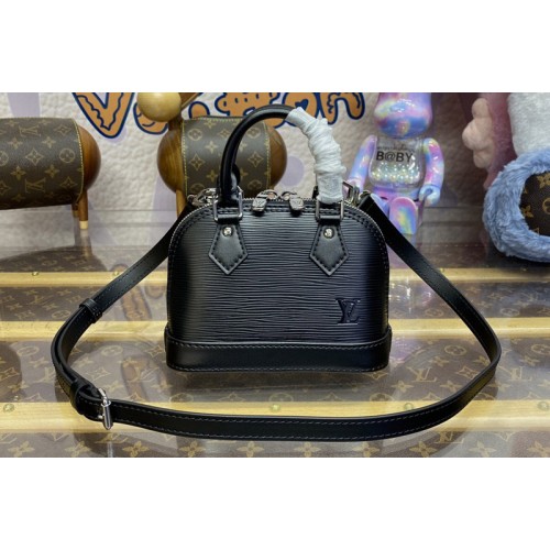Louis Vuitton M81945 Nano Alma bag in Black Epi grained cowhide leather