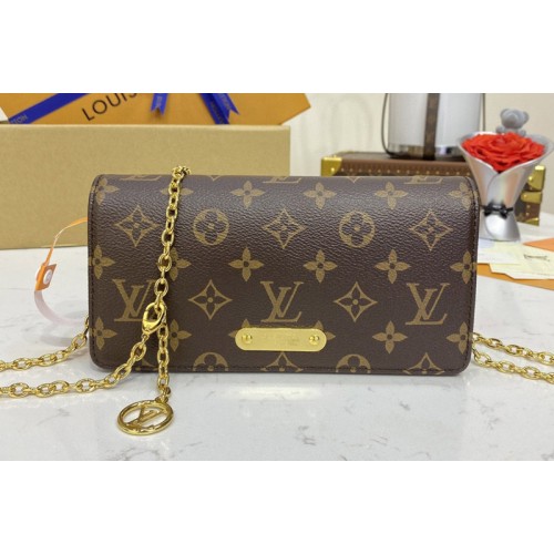 Louis Vuitton M82509 Lily wallet on chain in Monogram coated canvas