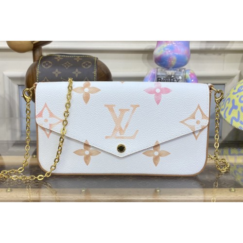 Louis Vuitton M82520 Felicie Pochette Bag in Beige Monogram coated canvas