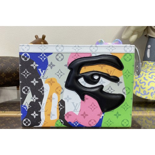 Louis Vuitton M82589 Pochette Voyage in Monogram coated canvas and cowhide leather