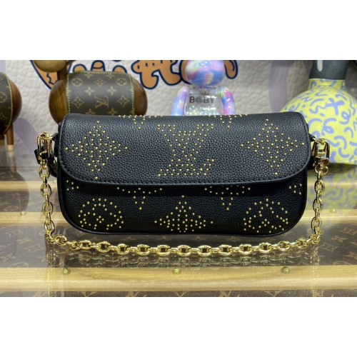 Louis Vuitton M82653 Wallet on Chain Ivy Bag in Black Monogram Empreinte grained cowhide leather