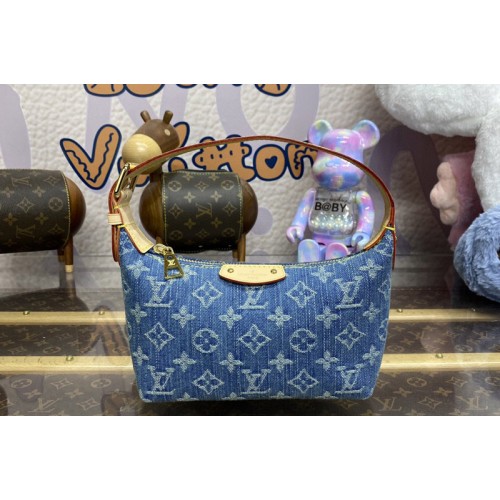 Louis Vuitton M82949 Hills Pochette bag in Denim Blue Monogram Denim canvas
