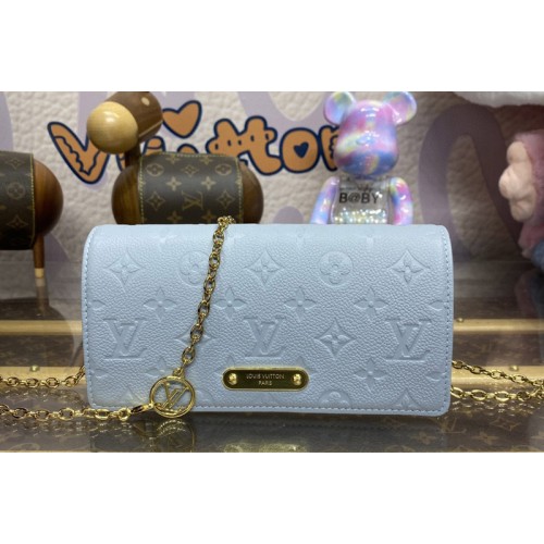 Louis Vuitton M83233 Lily wallet on chain Bag in Blue Hour Monogram Empreinte leather