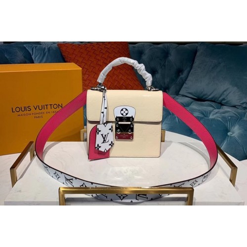 Louis Vuitton M90454 Spring Street Bags in Beige Monogram Vernis patent leather