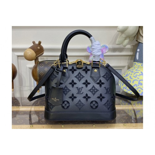 Louis Vuitton M22878 Alma BB handbag in Black Calfskin
