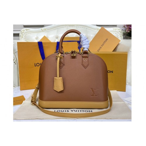 Louis Vuitton M91611 Alma PM Bag in Brown Calf Leather