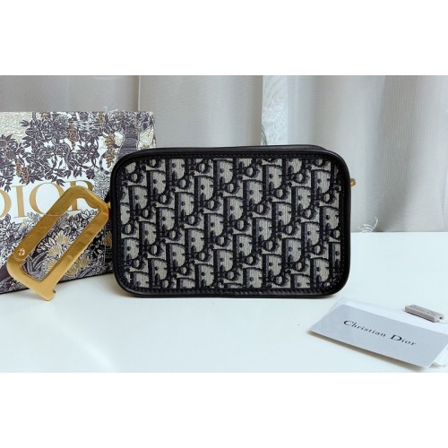 Christian Dior M9207 Dior Camera bag in Beige and Black Dior Oblique Jacquard