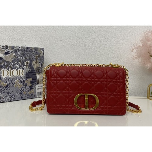 Christian Dior M9242 Medium Dior Caro bag in Red Supple Cannage Calfskin