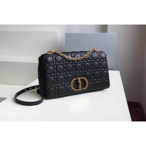 Christian Dior M9243 Large Dior Caro bag in Black Soft Cannage Calfskin