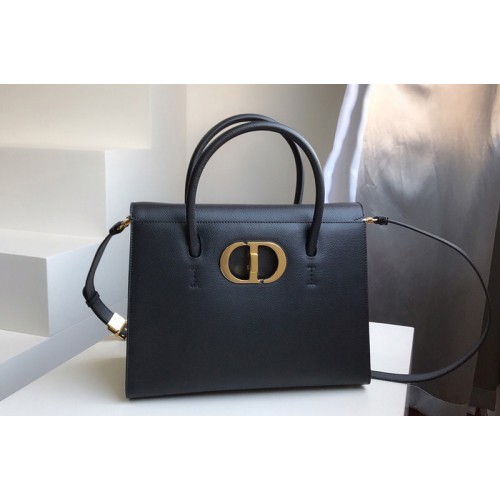 Christian Dior M9306 Dior Large St Honore tote bag in Black Grained Calfskin
