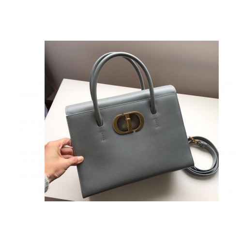Christian Dior M9306 Dior Large St Honore tote bag in Gray Grained Calfskin