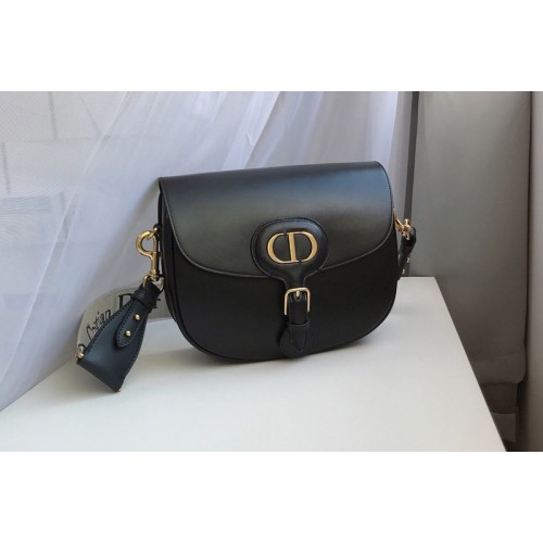 Christian Dior M9319 Medium Dior Bobby Bag in Black Box Calfskin