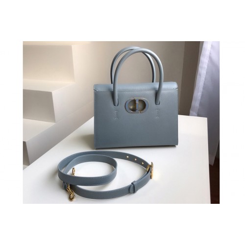 Christian Dior M9321 Dior Medium St Honore tote bag in Cloud Blue Grained Calfskin