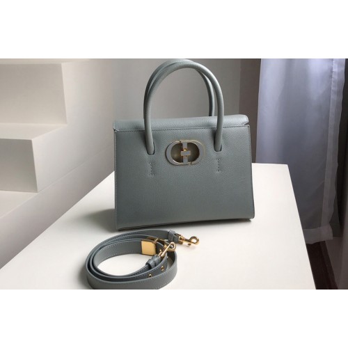 Christian Dior M9321 Dior Medium St Honore tote bag in Gray Grained Calfskin