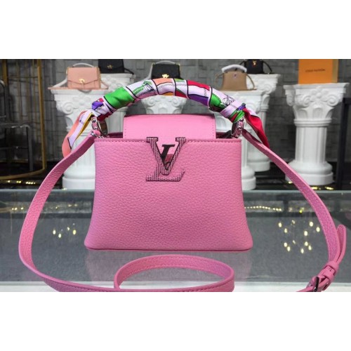 Louis Vuitton M94049 Capucines BB Bags in Pink Taurillon Leather