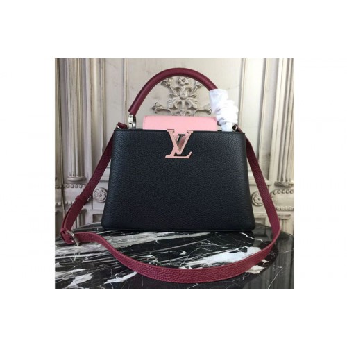 Louis Vuitton M95509 Capucines MM Bags in Black Taurillon Leather