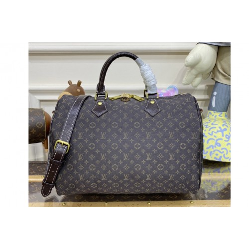 Louis Vuitton M95224 Speedy Bandoulière 30 bag in Brown Monogram Denim