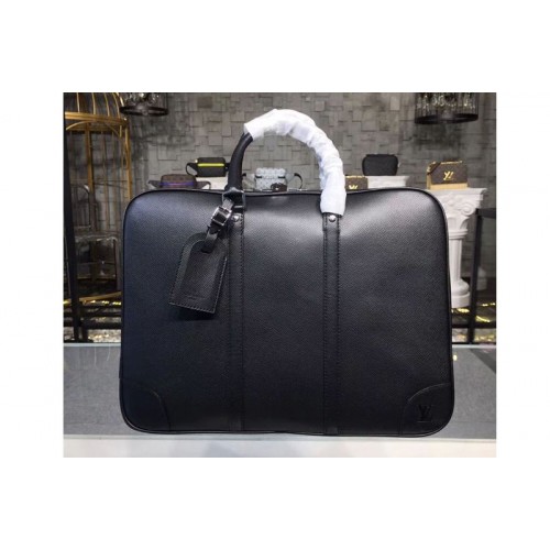 Louis Vuitton M95794 Porte-Documents Bags in Black taiga Leather