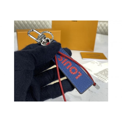 Louis Vuitton MP2554 Epi Color Block Dual key holder and bag charm in Blue and Red Epi