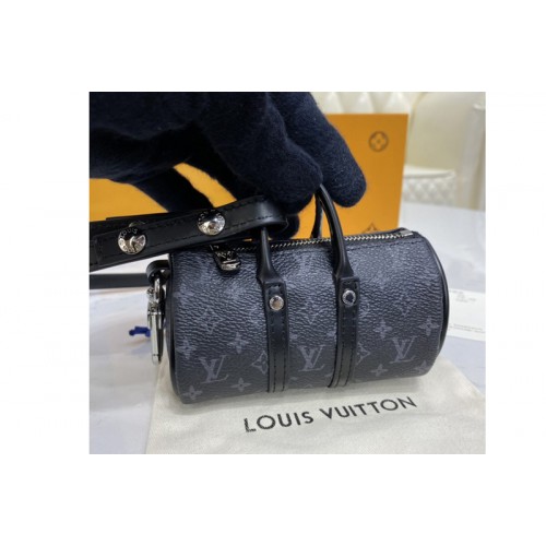 Louis Vuitton MP2712 Mini Keepall bag charm and key holder in Monogram Eclipse canvas