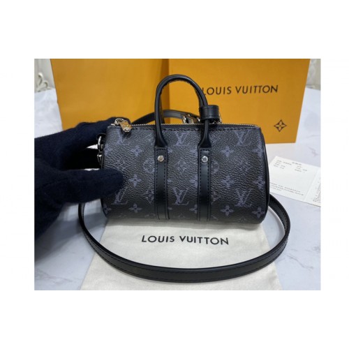 Louis Vuitton MP2712 Mini Keepall bag charm and key holder in Monogram Eclipse canvas