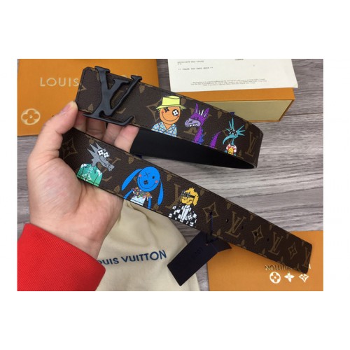 Louis Vuitton MP291T Shape 40mm reversible belt in Monogram canvas and leather With Black Buckle