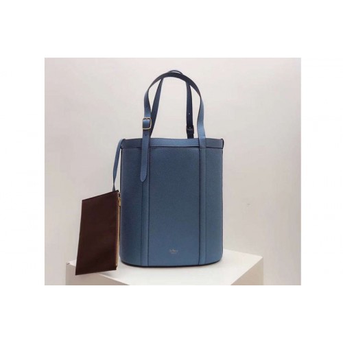 Mulberry Small Wilton Tote Bags Silky Calf Leather Blue